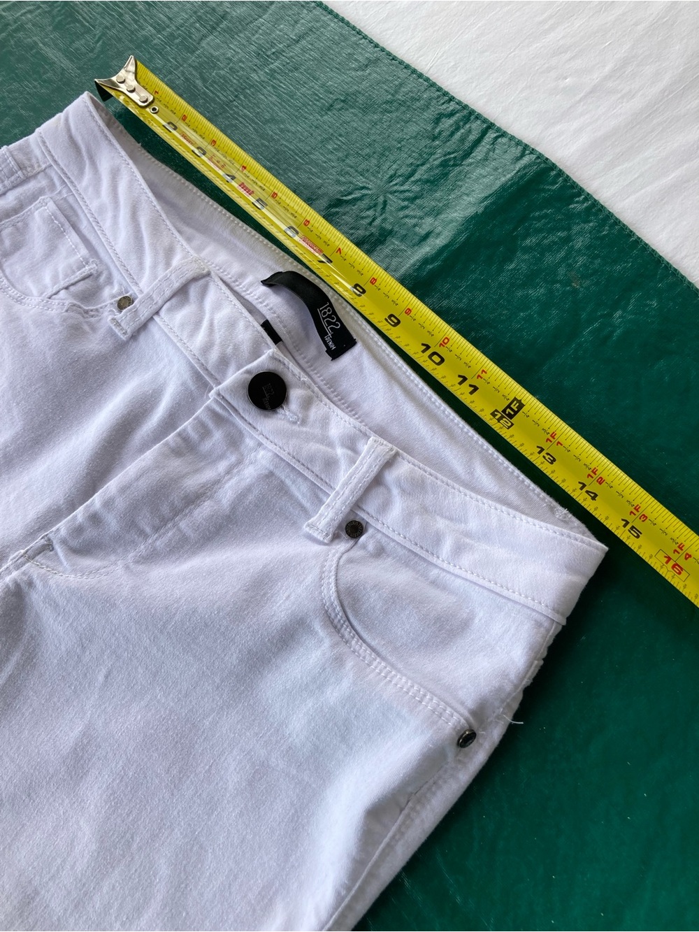 1822 Denim Stretch Ankle Butter Jeans White Slim Fit Size 10 - Picture 10 of 13